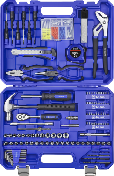 Изображение товара Универсальный набор инструментов БелАК Профи БАК07046 (196 предм.)