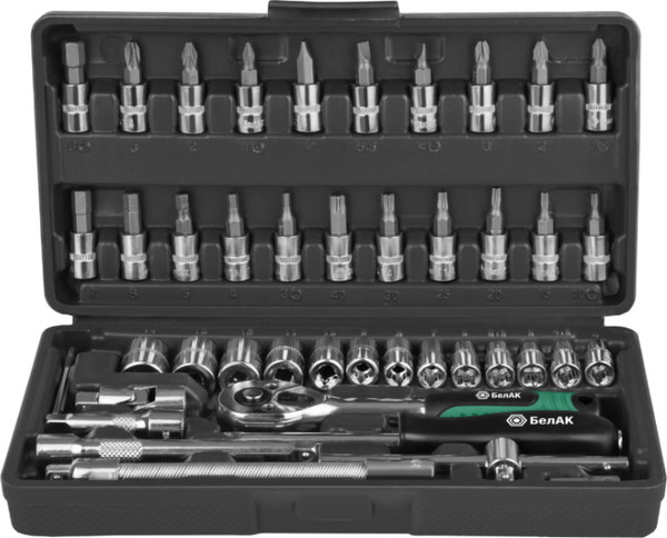 Изображение товара Универсальный набор инструментов БелАК Хром БАК07075 (46 предметов)