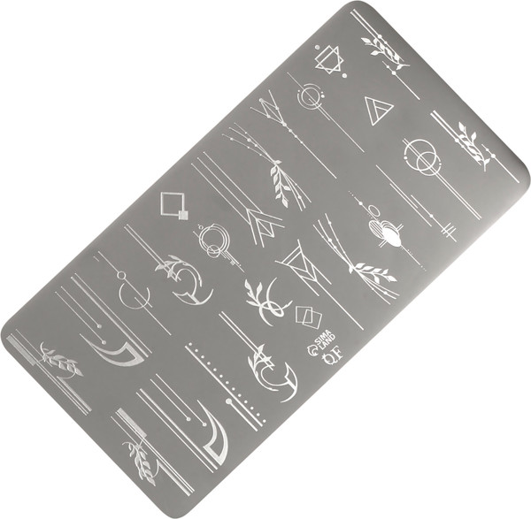 Изображение товара Пластина для стемпинга Queen Fair Линии и узоры металлическая 12x6 / 10660598