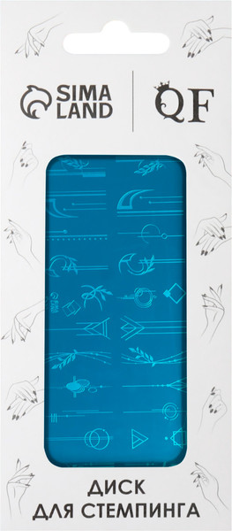 Изображение товара Пластина для стемпинга Queen Fair Линии и узоры металлическая 12x6 / 10660598