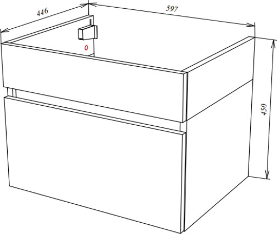 Изображение товара Тумба под умывальник Garda Tramonta 79н_600 / 08.79н.600 (белый)