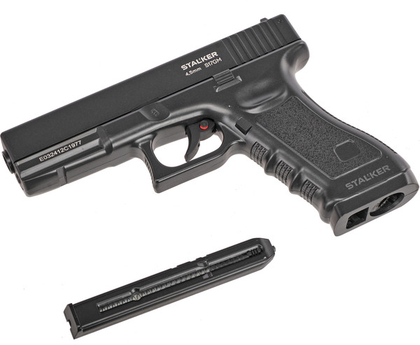 Изображение товара Пистолет пневматический Stalker S17GМ Glock17 металл кал 4.5мм