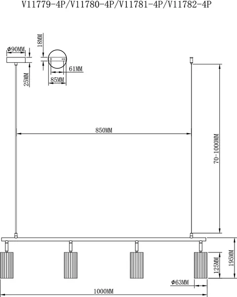 Изображение товара Люстра Moderli Cora / V11781-4P