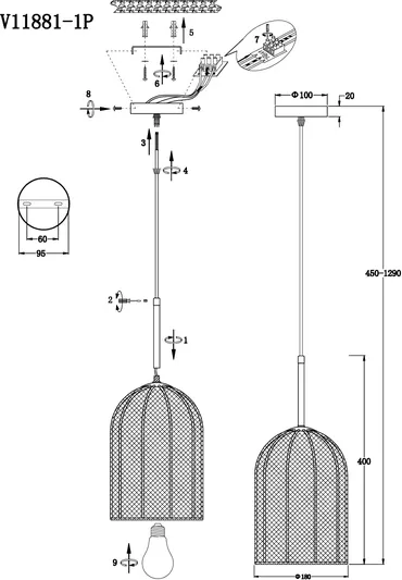 Изображение товара Потолочный светильник Moderli Yarn / V11881-1P