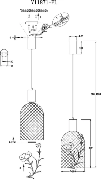 Изображение товара Потолочный светильник Moderli Ophelia / V11871-PL