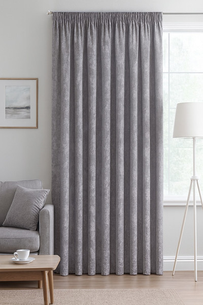 Изображение товара Комплект штор Soft Lines Мрамор 1828-7 150x250 (2шт, серый)