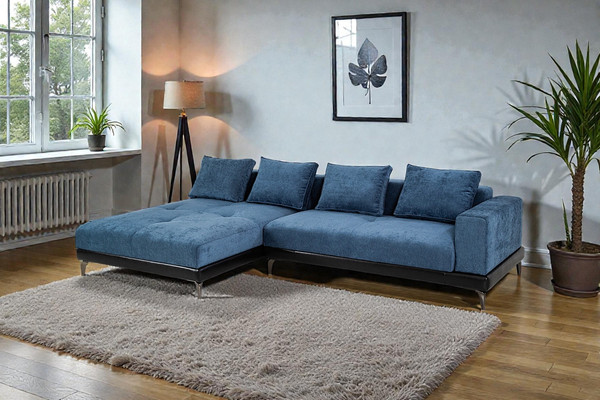 Изображение товара Диван угловой Домовой Римини Ри-4УСнр-1ПД   (JH3565-17 Lord 22 Black)