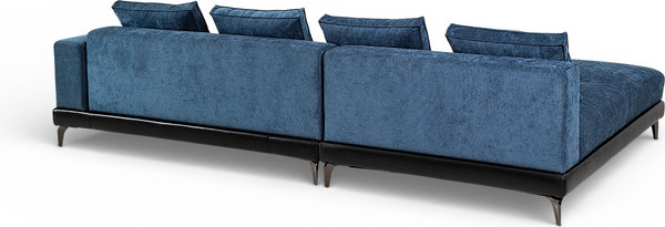 Изображение товара Диван угловой Домовой Римини Ри-4УСнр-1ПД   (JH3565-17 Lord 22 Black)