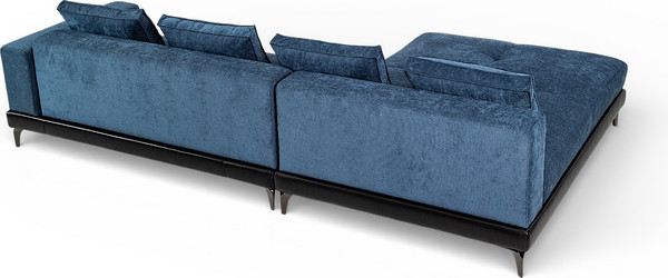 Изображение товара Диван угловой Домовой Римини Ри-4УСнр-1ПД   (JH3565-17 Lord 22 Black)