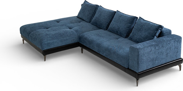 Изображение товара Диван угловой Домовой Римини Ри-4УСнр-1ПД   (JH3565-17 Lord 22 Black)