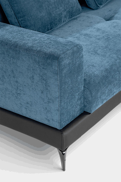 Изображение товара Диван угловой Домовой Римини Ри-4УСнр-1ПД   (JH3565-17 Lord 22 Black)