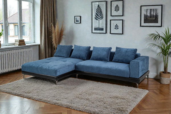 Изображение товара Диван угловой Домовой Римини Ри-4УСнр-1ПД   (JH3565-17 Lord 22 Black)