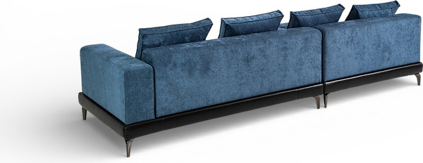 Изображение товара Диван угловой Домовой Римини Ри-4УСнр-1ПД   (JH3565-17 Lord 22 Black)