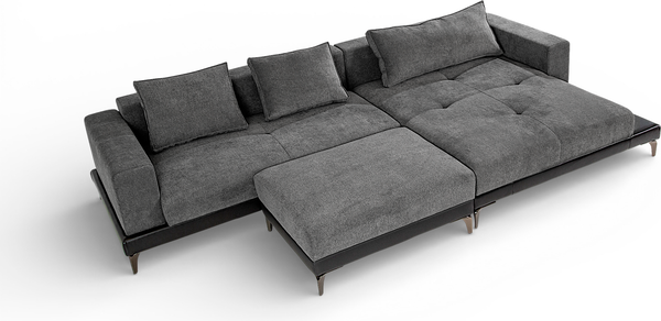 Изображение товара Диван угловой Mio Tesoro Римини Ри-4УСнр   (Santos 23 Lord 22 Black)