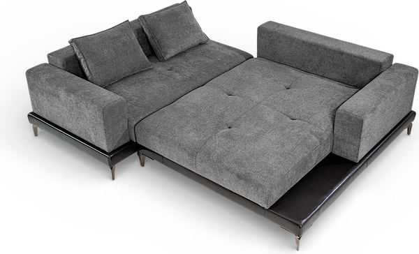 Изображение товара Диван угловой Mio Tesoro Римини Ри-4УСнр   (Santos 23 Lord 22 Black)