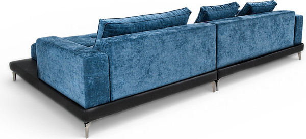 Изображение товара Диван угловой Домовой Римини Ри-4УСнр   (JH3565-17 Lord 22 Black)