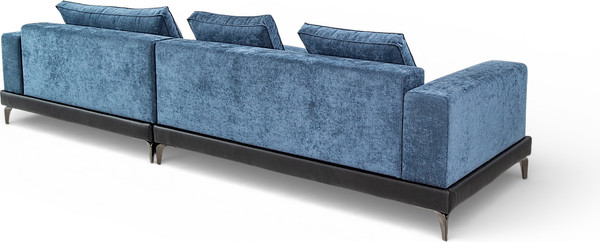 Изображение товара Диван угловой Домовой Римини Ри-4УСнр   (JH3565-17 Lord 22 Black)