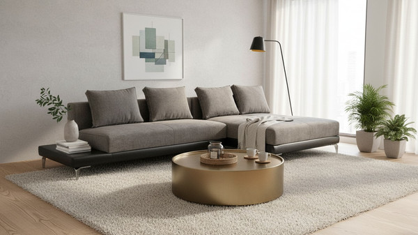 Изображение товара Диван угловой Домовой Римини Ри-4УСнр-Пм (Santos 23 Lord 22 Black)