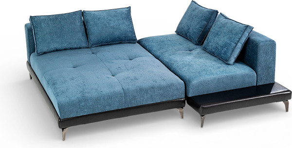 Изображение товара Диван угловой Домовой Римини Ри-4УСнр-Пм   (JH3565-17 Lord 22 Black)