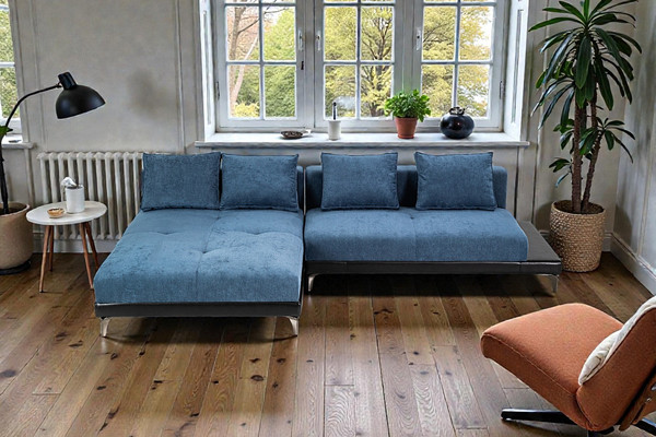 Изображение товара Диван угловой Домовой Римини Ри-4УСнр-Пм   (JH3565-17 Lord 22 Black)