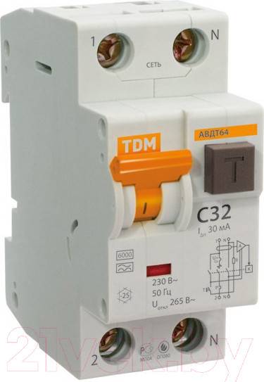 Изображение товара Выключатель автоматический TDM SQ0206-0098