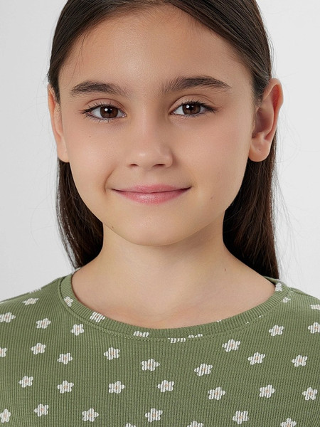 Изображение товара Лонгслив детский Mark Formelle 127885 (р.128-64, ромашки на зеленом)