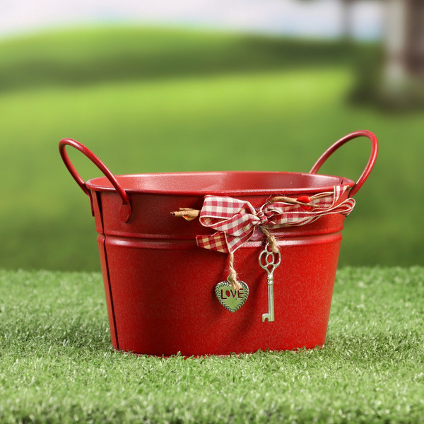 Изображение товара Кашпо Take It Easy Ведерко Рустад / 9944489 (красный)