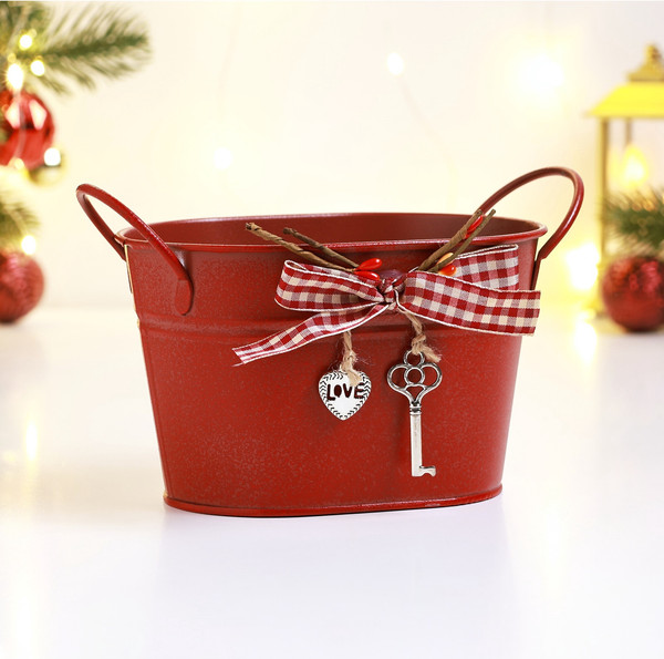 Изображение товара Кашпо Take It Easy Ведерко Рустад / 9944489 (красный)