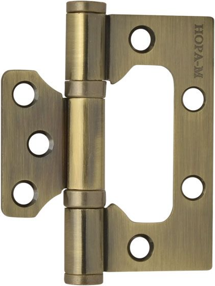 Изображение товара Петля дверная Нора-М 800-3" FHP AB 75х63х2.5 накладная универсальная (старая бронза, без колп)