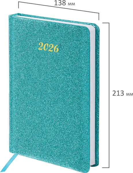 Изображение товара Ежедневник Brauberg 2026 / 117439 (бирюзовый)
