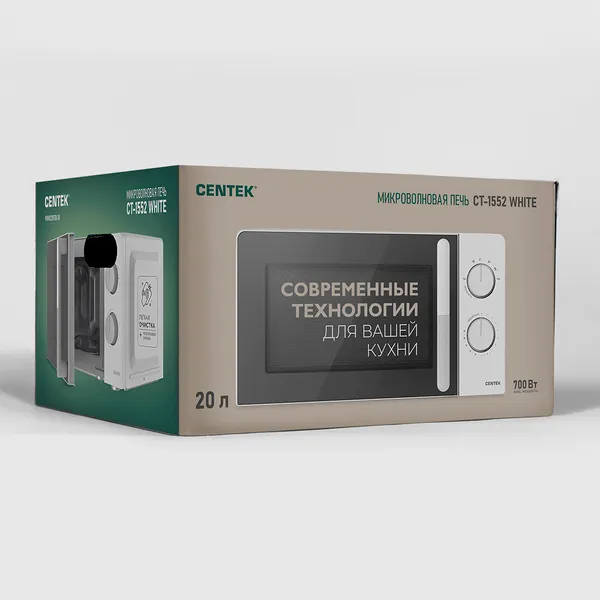 Изображение товара Микроволновая печь Centek CT-1552 (белый)
