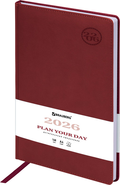 Изображение товара Ежедневник Brauberg 2026 / 117240 (бордовый)