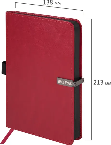 Изображение товара Ежедневник Brauberg 2026 / 117475 (красный)