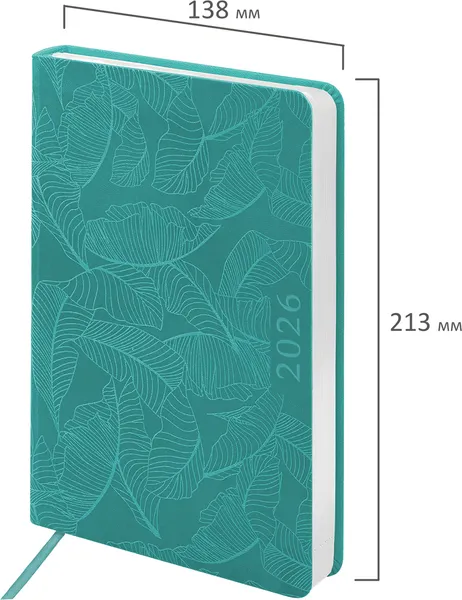 Изображение товара Ежедневник Brauberg 2026 / 117127 (бирюзовый)