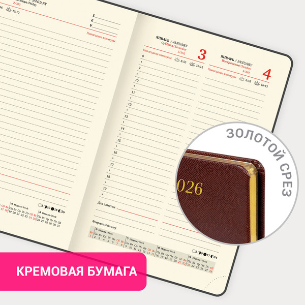Изображение товара Ежедневник Brauberg 2026 / 117253 (коричневый)