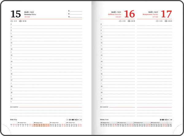 Изображение товара Ежедневник Brauberg 2026 с держателем для ручки / 117126 (черный)