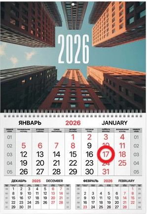 Изображение товара Календарь настенный Brauberg 2026г квартальный / 116918