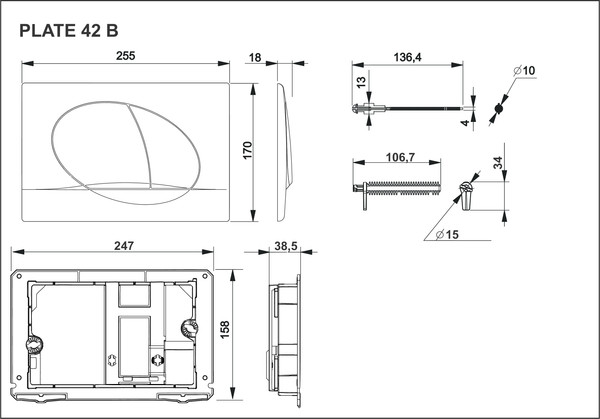 Изображение товара Инсталляция с унитазом подвесным Roca Debba Round ZRU9307735