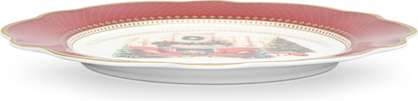 Изображение товара Тарелка столовая обеденная Fissman Christmas Eve / 16026 (красный)