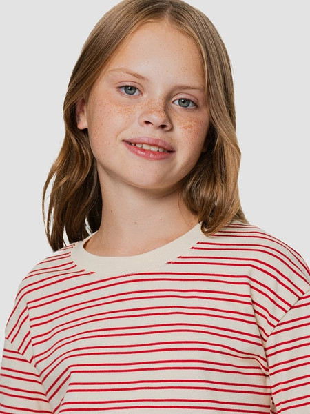 Изображение товара Лонгслив детский Mark Formelle 127931 (р.122-60, красно-молочная полоска)