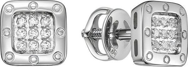 Изображение товара Серьги из белого золота 7 КАРАТ П22112-040К14Б (с фианитами)