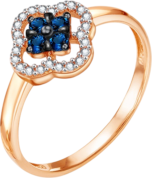 Изображение товара Кольцо из красного золота 7 КАРАТ П1213-326К14 (р.17, с фианитами)