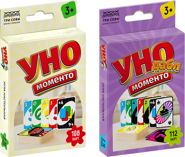 Изображение товара Набор игр Три совы Уно Моменто 2в1 / НИ_67063
