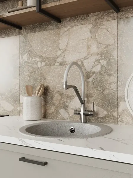 Изображение товара Мойка кухонная Teymi Lori Midi 51х51 / T120126 (серый матовый)