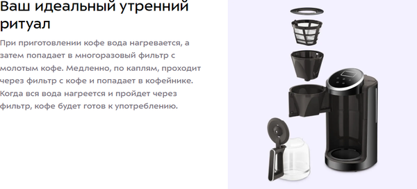 Изображение товара Капельная кофеварка Kitfort КТ-7567