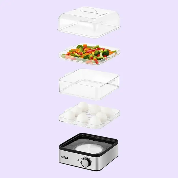 Изображение товара Яйцеварка Kitfort 2 в 1 / КТ-6958