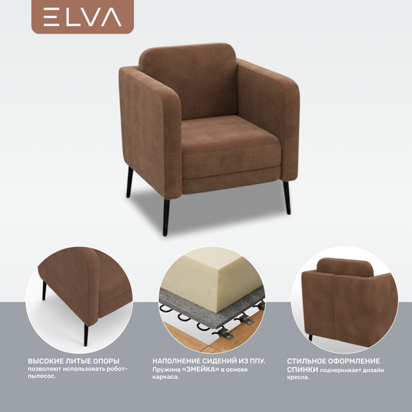 Изображение товара Кресло мягкое ELVA Юкки (Fortis 233)