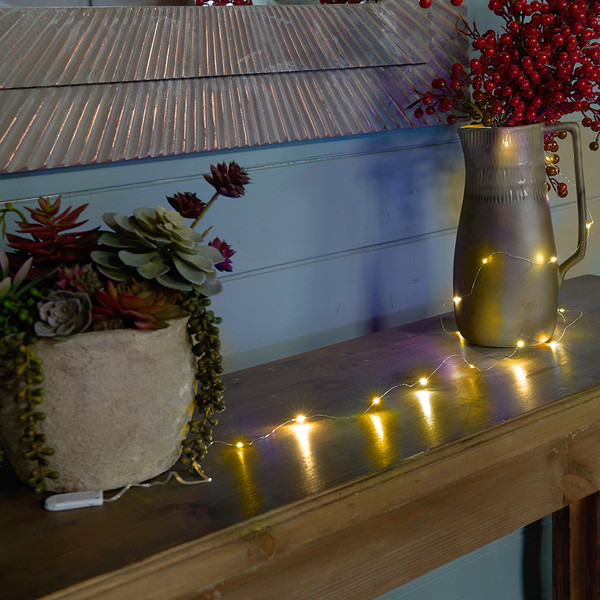 Изображение товара Светодиодная гирлянда Feron Роса 20 LED 2м 2700К / 51439