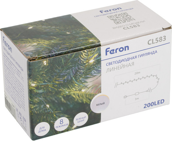 Изображение товара Светодиодная гирлянда Feron Роса 220V 5000К / 51443