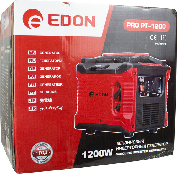 Изображение товара Бензиновый генератор Edon PRO PT-1200 / 40520